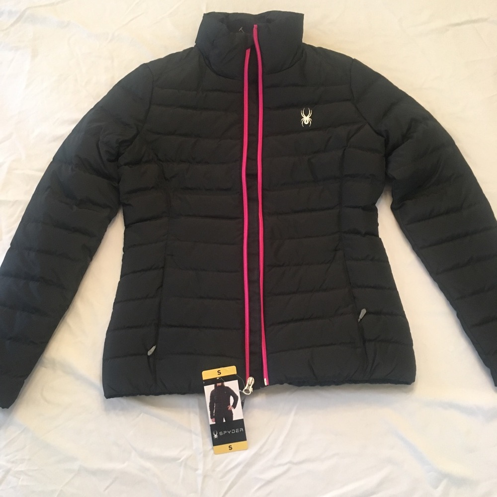SPYDER WOMENS BLK PRYMO DOWN JACKET COAT SZ. SMALL